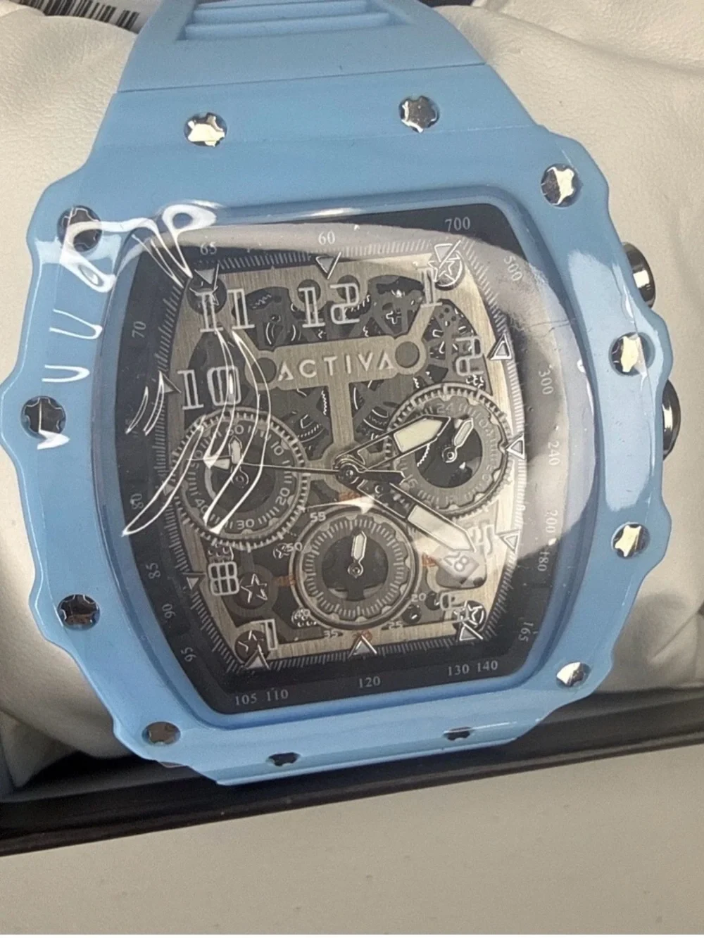 Invicta Ativa Light Blue or Purple Skeleton Dial Unisex Sport Watch-Authentic⌚️